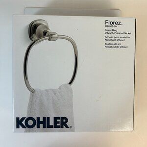 Kohler Florez Towel Ring Vibrant Polished Nickel R27906-SN New Open Box